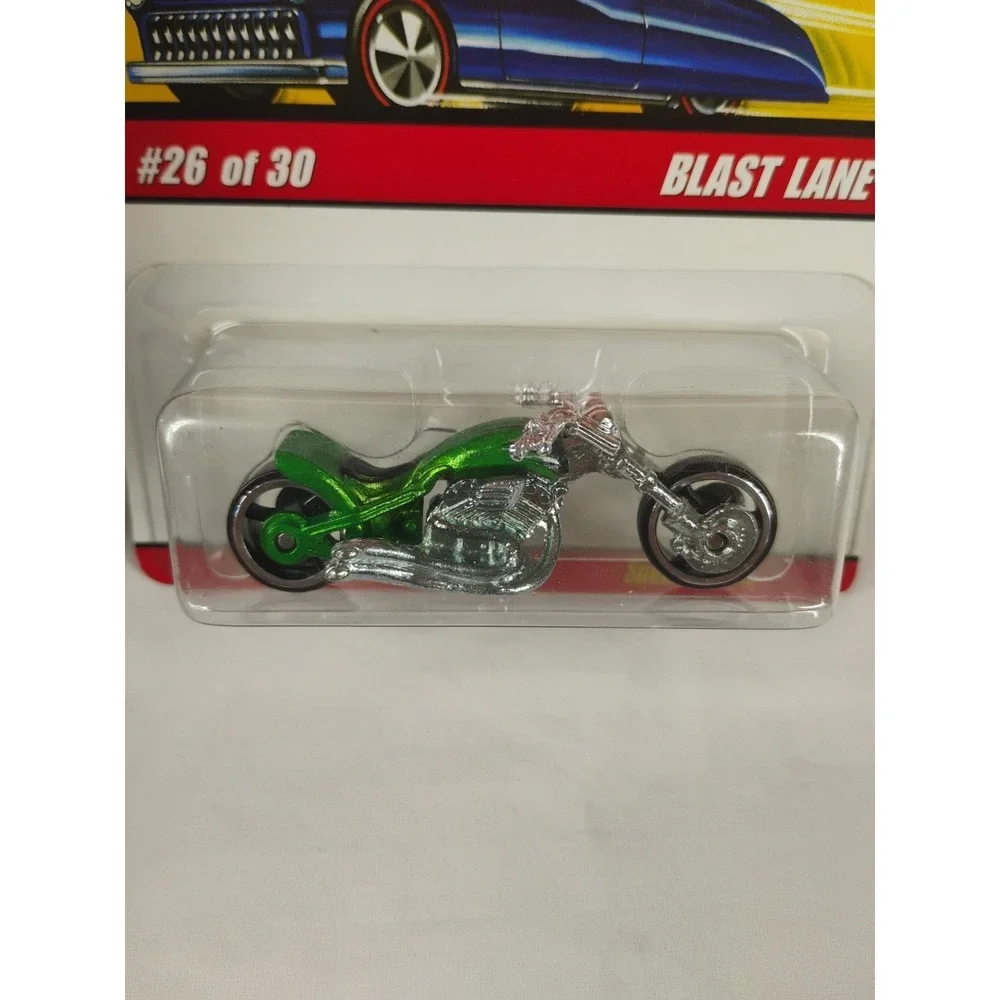 Hot Wheels Classics Series 2 Blast Lane 26/30 Special Paint Motorcycle Car Green